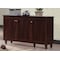 Baxton Studio Fernanda 3-Door Oak Brown Wooden Entryway Shoes Storage Wide Cabinet 118-6511 - alternate 5